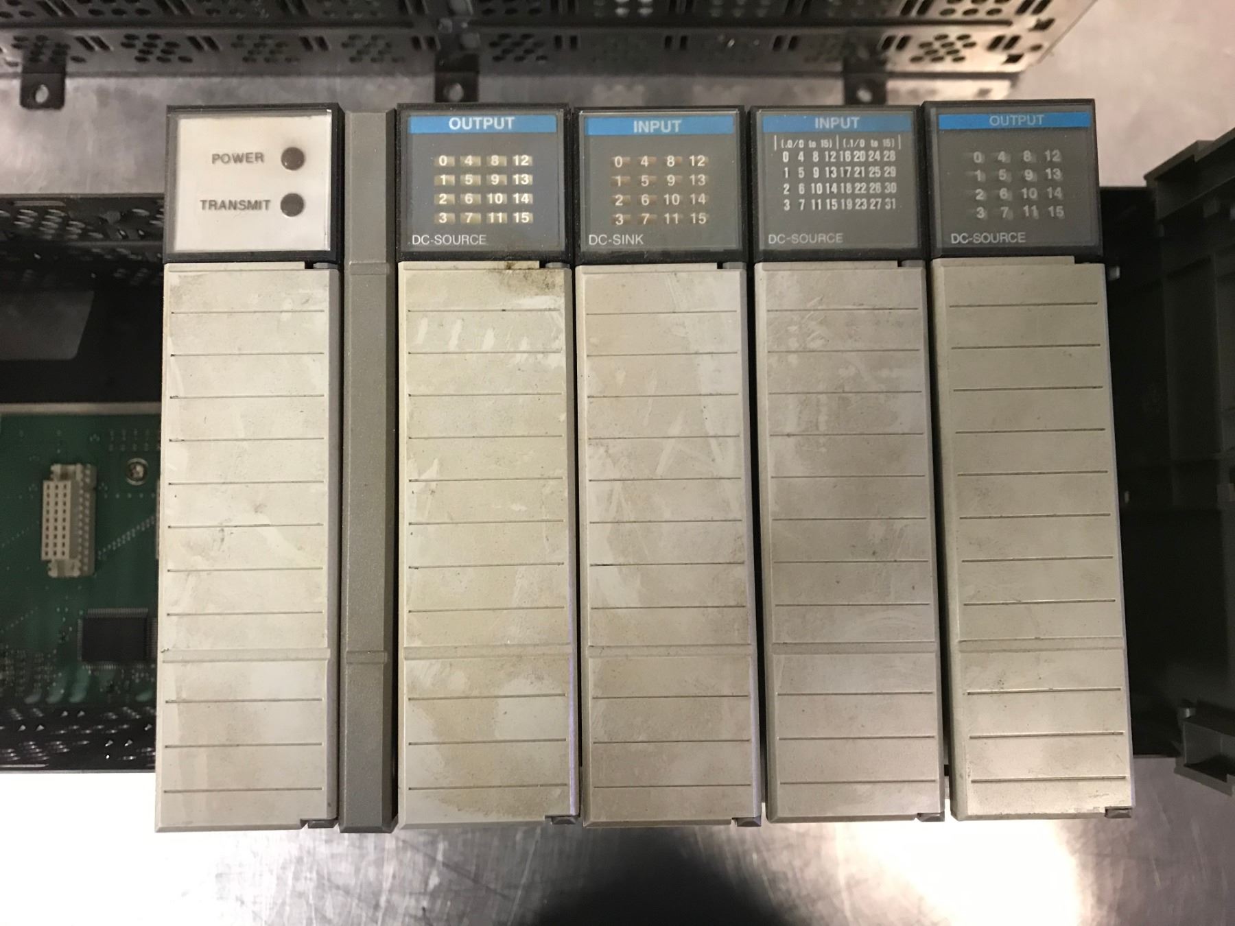 (2) ALLEN BRADLEY 1746-P2 SLC 500 POWER SUPPLY W/ 10 SLOT RACK & I/O ...