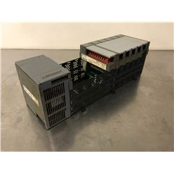 ALLEN BRADLEY 1746-P2 SLC 500 POWER SUPPLY W/ 10 SLOT RACK & I/O MODULES