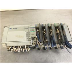 ALLEN BRADLEY MICROLOGIX 1500 CONTROLLER RACK W/MODULES