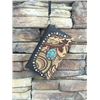 Image 1 : 5"x8" BROWN PAISLEY/TOOLED ZIPPERED WESTERN WALLET-DETACHABLE STRAP/INNER AND OUT ZIP COMPARTMENTS/C