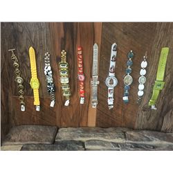 GROUP OF 10 NEW WATCHES-STRAP/BRACELET STYLES *need new watch batteries