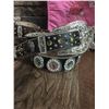 Image 2 : GROUP OF 3 WESTERN BLING BELTS PLUS A COWGIRL FINESS TOTE BAG*BELT MAY HAVE DEFECTS IN SOME STONES B