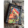 Image 1 : BLACK CELL PHONE PURSE/TOOLED POCKET/ARTIST JOANNE GRAND BUCKING HORSE DESIGN/8"X6"/SINGLE STRAP/CEL