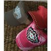 Image 1 : GROUP OF 3 HATS/PINK BASEBALL CAP WITH TURQ AZTEC DESIGN,RED BLING BASEBALL CAP,TAN ORIGINAL COWGIRL