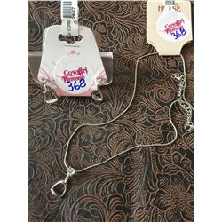 CLEAR STONE ENGLISH STIRRUP NECKLACE AND EARRINGS/NICKEL FREE