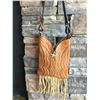 Image 1 : CUSTOM BROWN FRINGE COWBOY BOOT PURSE, SINGLE STRAP, ONE OF A KIND