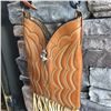 Image 2 : CUSTOM BROWN FRINGE COWBOY BOOT PURSE, SINGLE STRAP, ONE OF A KIND