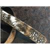 Image 2 : BROWN LEATHER HAIR ON HIDE BELT/WESTRN BUCKLE/46" END TO END/ONE OF A KIND