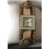 Image 1 : BROWN HAIR ON HIDE LEATHER STRAP WATCH/SWARVARSKI CRYSTAL CONCHOS/ ONE OF A KIND