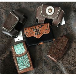 CELL PHONE CASES /4- MEASURE APPROX 3.5"X5"1-FLIP PHONE CASE