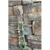 Image 1 : GREEN AND TAN STONE LONG CHUNKY NECKLACE