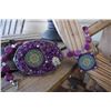 Image 1 : ONE OF A KIND PURPLE STONE NECKLACE AND BUCKLE SET
