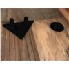 Image 1 : SET OF TWO RING DISPLAYS/ 5" TRIANGLE DISPLAYS 3 RINGS/ ROUND 2" DISPLAYS ONE RING/BLACK VELVET