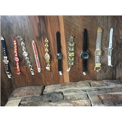 GROUP OF 10 NEW WATCHES-STRAP/BRACELET STYLES *need new watch batteries