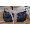 Image 1 : BLACK LEATHER CROC HANDBAGquality leather croc handbag single adjustable shoulder strap has inside z