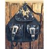 Image 1 : WESTERN BUCKLE BACKPACK/PURSE-BLACK/SEQUINS