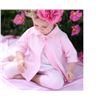 Image 1 : PINK /SIZE 12 MO/GIRLS two piece set/Cardigan has a crystal button at top Matching leggings have a l