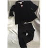 Image 1 : BLACK/SIZE 24 MO/GIRLS two piece set/Cardigan has a crystal button at top Matching leggings have a l