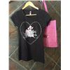 Image 1 : size small/chocolat burnout  t-shirt/Cowgirl Finesse logo/text around heart is "Cowgirl Team Sentime
