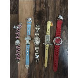 GROUP OF 10 NEW WATCHES-STRAP/BRACELET STYLES *need new watch batteries