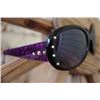 Image 1 : SJ SUNGLASSES ANIMAL PRINT PURPLE ZEBRA/irridenscent bling on black frame