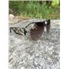 Image 1 : MONTANA WEST WESTERN STYLE AVIATOR SUNGLASSES/Black aviator sunglasses with silver frame and smoke l
