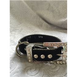 BLACK HAIR ON HIDE LEATHER SIZE SMALL 12 "