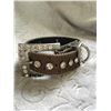 Image 1 : BROWN LEATHER/ SIZE SMALL 12 "/BLING ACCENTS