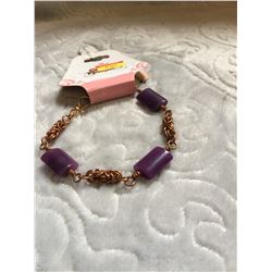 COPPER AND PURPLE STONE/ MADE IS SASK/BRACELET