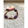 Image 1 : COPPER AND PURPLE STONE/ MADE IS SASK/BRACELET