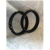 Image 1 : BLACK BLING BANGLES/**HAS MISSING STONE/**HAVE INCLUDED MISSING STONES….COULD MAKE 1 OF THE TWO!!!