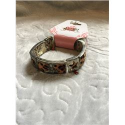 SILVER(TARNISHED) LEOPARD WESTERN BRACELET