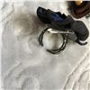 Image 1 : LEATHER ROSE BUD RINGS/4X/BLUE,PINK, BRONZE,PURPLE /ADJUSTABLE