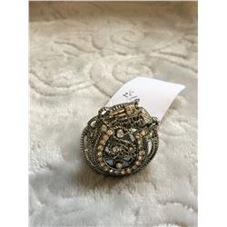 CRYSTAL HORSESHOE/PISTOL/RING/SILVER