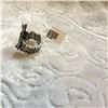 Image 2 : ANTIQUE SILVER BRONC SILK SCARF SLIDE/RING