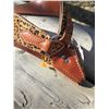 Image 2 : QUALITY TAN LEATHER/LEOPARD PRINT HAIR ON HIDE/BREAST COLLAR/3" WIDE