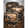Image 1 : COWBOY SILOUETTE MOTIF/3 PIECE LUGGAGE SET/BROWN AND BLACK