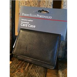 BLACK LEATHER CARD CASE