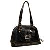 Image 1 : MC BRAND LETAHTER HANDBAG/DOUBLE STRAPS/INNER AND OUTER ZIPPER COMPARTMENTS/16"X10"X4"