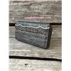 Image 1 : GREY TOOLED WESTERN TRIFOLD/ZIPPER WALLET/Grey western toolded trifold/zipper wallet