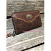 Image 1 : MONTANA WEST BROWN LEATHER TOOLED ZIPPER WALLET/This brown zipper wallet is a Trinity Ranch line by 