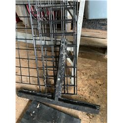 MISC SMALLER METAL GRIDS; 1-10"X4FT,2-4FTX1FT,4 T STANDS, TWO STANDS FOR6" NARROW GRIDS, (2- 6 INCH 