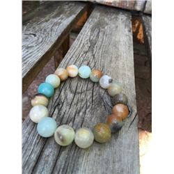 AMAZONITE BEAD LINK BRACELET