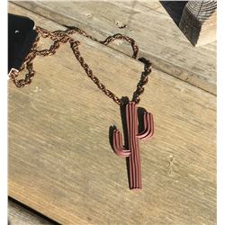 BRONZE CACTUS NECKLACE