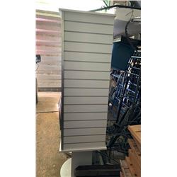 WHITE 16"X66" SWIVEL DISPLAY STAND/ HOLDS SLAT TYPE HOOKS