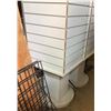 Image 2 : WHITE 16"X66" SWIVEL DISPLAY STAND/ HOLDS SLAT TYPE HOOKS