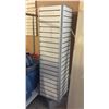 Image 1 : WHITE 16"X66" SWIVEL DISPLAY STAND/ HOLDS SLAT TYPE HOOKS