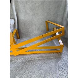 TWO METAL MAIL CHECKING STANDS/ USED TO CHECK WIDTH(THICKNESS} AND LENGTH OF ENVELOPES FOR SHIPPING!