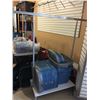 Image 1 : CLOTHING RACK ON WHEELS /WHITE BASE/ 30 HOOKS TO GO WITH RACK!!  ***OTHERS SOLD SEPERATELY***RACK ON