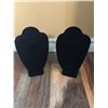 Image 1 : TWO BLACK VELVET NECKLACE DISPLAY STAND